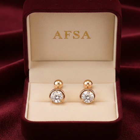 Moissanite Diamond Bubble Earrings